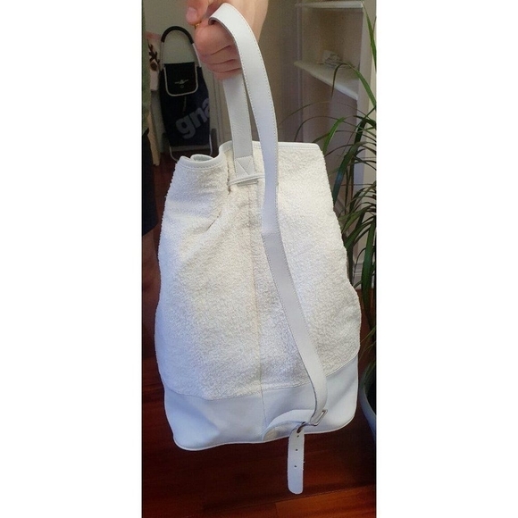 Ralph Lauren One Shoulder Backpack white leather and cotoCasual Unisex Pre-owned main image 7